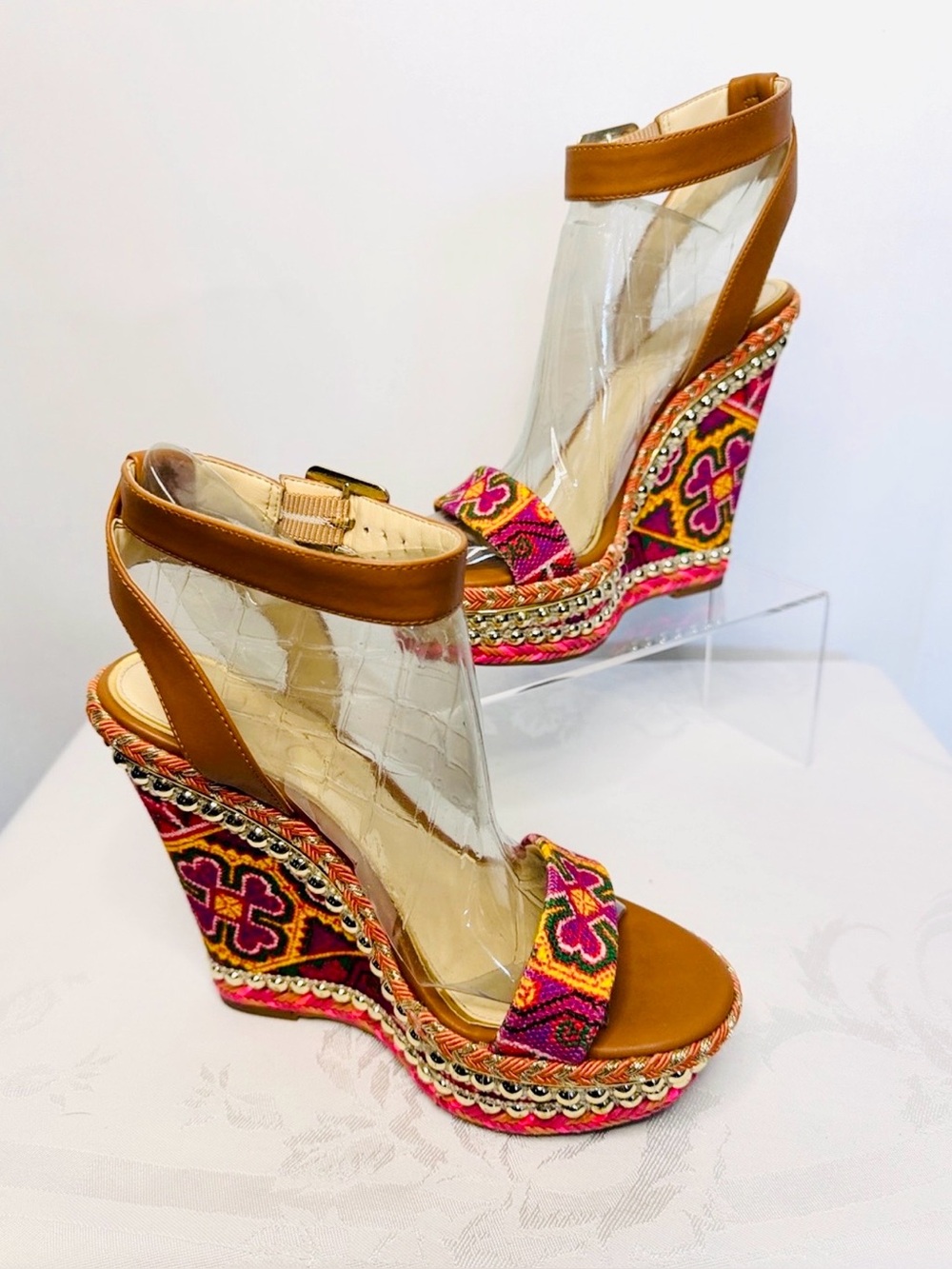 Jessica Simpson Alinda Woven Platform Wedge Sandals.